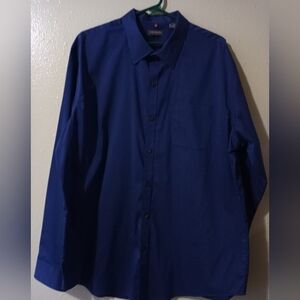 Van Heusen Deep Blue Men Dress Shirt